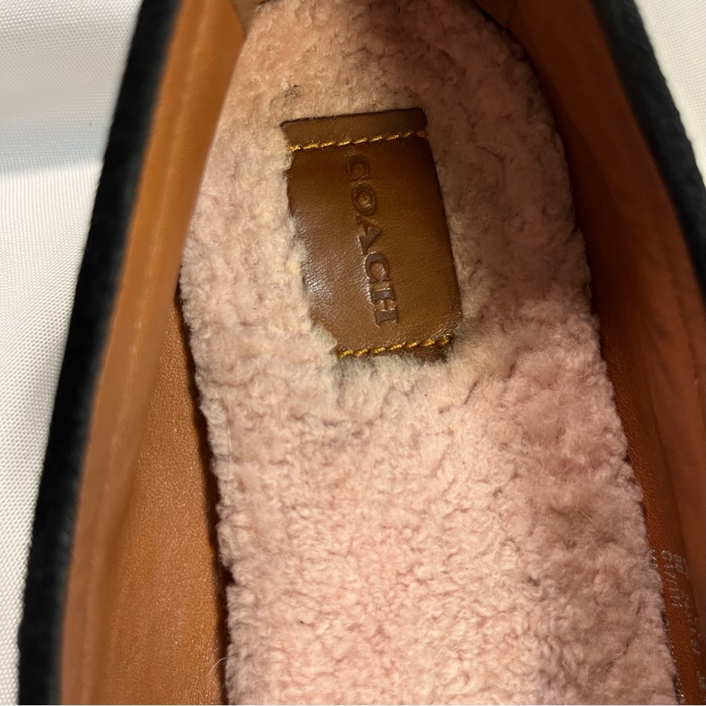 Coach Rocassin Black Suede Moccasin Flats - Picture 9 of 13